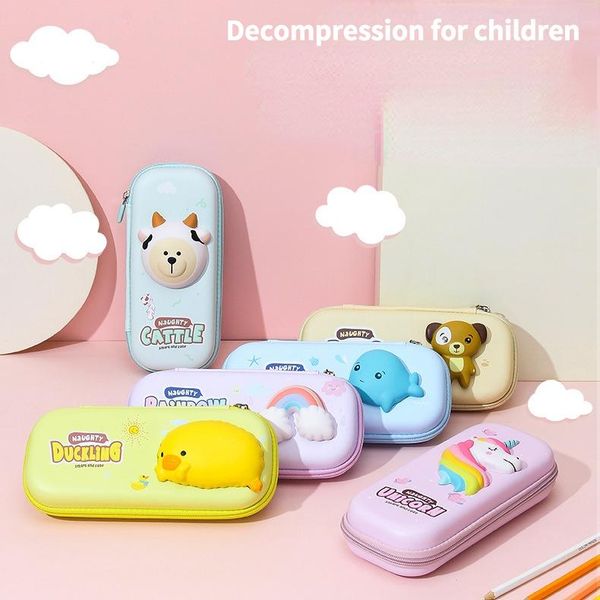 

pencil cases 3d case student cute kawaii stationery decompression multifunction eva pen bags
