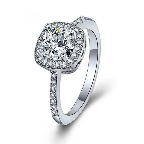 

wedding rings fefiday love gift luxury eternity woman engagement ring with stone white ladies fashion marriage for women, Slivery;golden