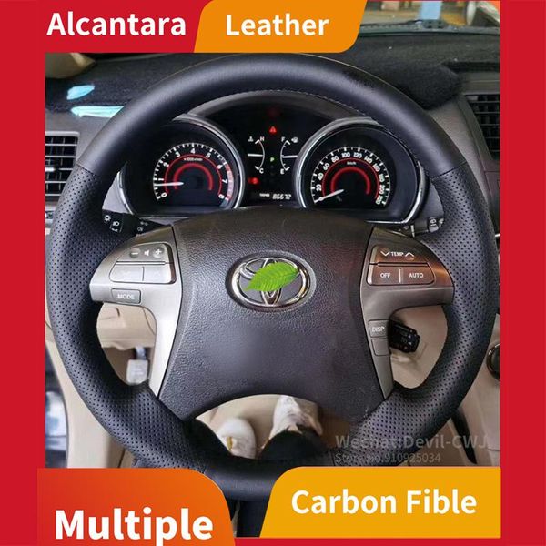 

alcantara leather steering wheel cover for toyota 2006-2011 2007 2008 2009 2010 6th gen camry car interior accessories parts