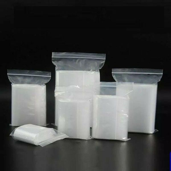 

storage bags 100pcs clear plastic baggies self seal resealable bag food reclosable vacuum fresh organize