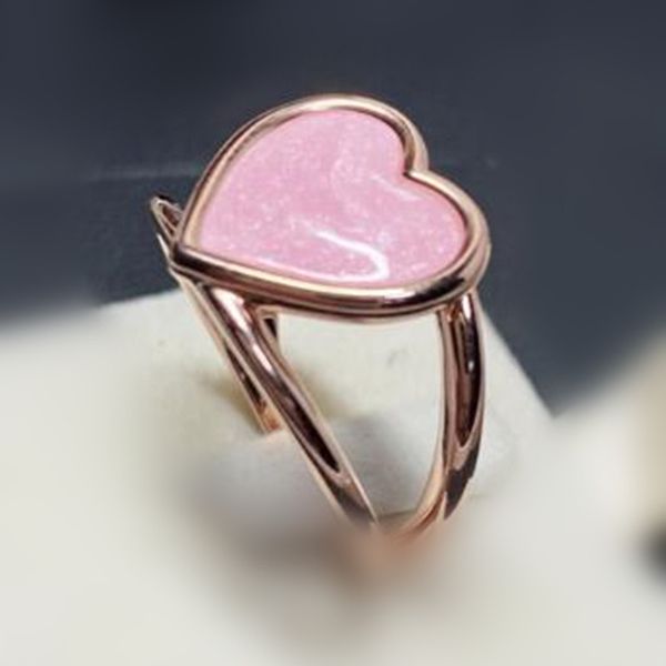 

2021 new authentic 925 sterling silver pandora jewelry pink swirl heart statement ring for fashion women engagement/lovers/wedding ring