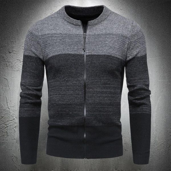 

men's sweaters fashion clothing sweatercoat men knitted cardigan patchwork casual sweater coat slim fit small size, White;black