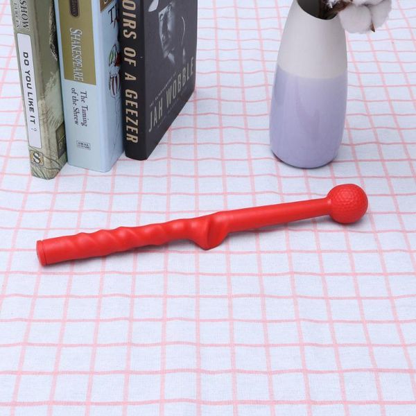 

golf training aids a238 mini swing trainer practice stick for beginner (red)1