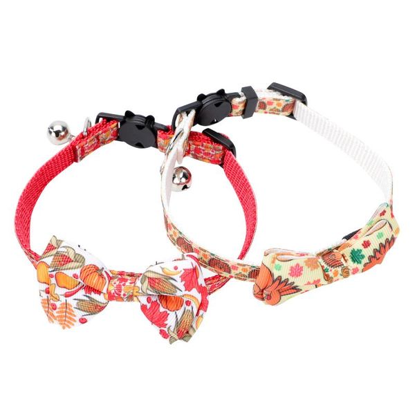 

cat collars & leads 2pcs thanksgiving creative pet adjustable dog necklace supplies