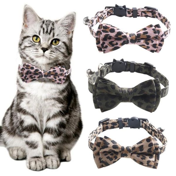 

cat collars & leads print dog collar with bowknot necklace for small bow tie metal buckle pet accessories