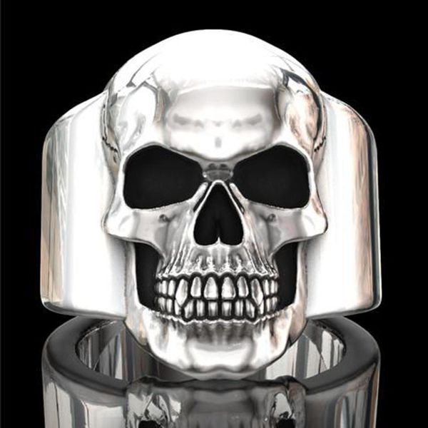 

creative hip hop skull ring popular banquet men's ring, Golden;silver