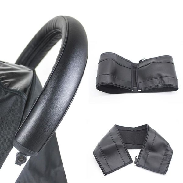 

stroller parts & accessories baby pram pu leather replacement dust proof wheelchairs protective case armrest handle cover soft washable