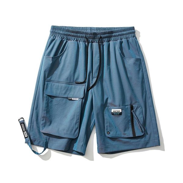 

men's shorts mens solid color multi-pocket casual men summer fashion cargo 2021, White;black