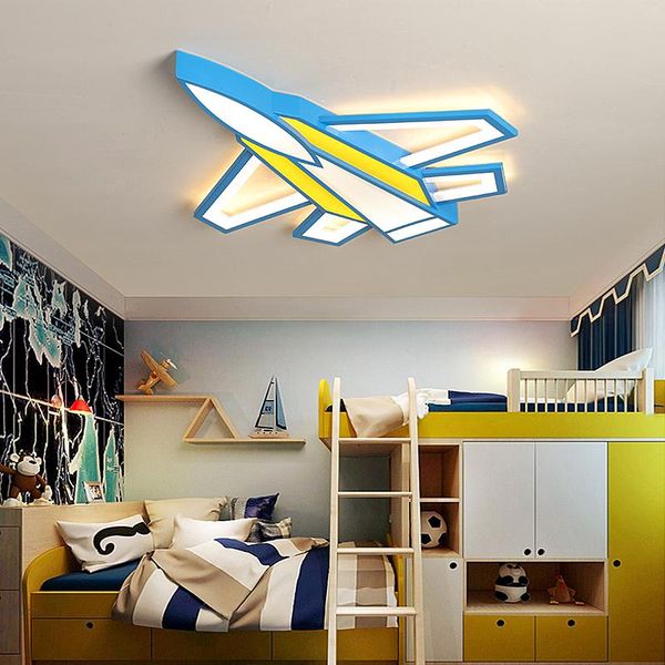 

creative airplane led ceiling light for kid room children's studyroom modern lights ac110v 220v lamp