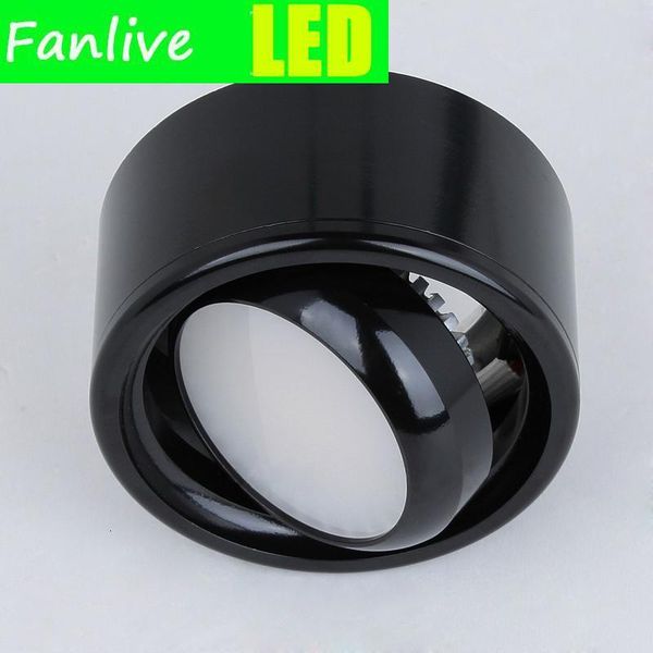 

downlights 10pcs surface mounted led downlight 3w 5w cob black white silver ac110v/220v lighting fixtures