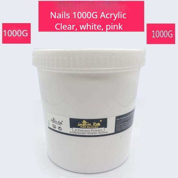 

nail gel nails 1000g acrylic powder clear pink white carving crystal polymer 3d art tips builder manicure for, Red;pink
