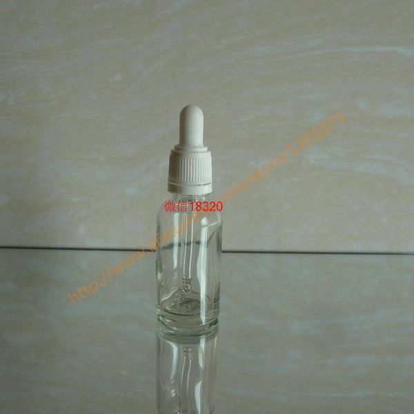 

storage bottles & jars 30ml clear/blue/brown/green shiny glass essential oil bottle with white plastic anti-theft ring+black/white rubber ca