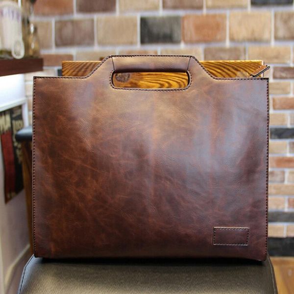 

briefcases 2021 men's handbag busin shoulder bag crazy horse leather tote luxury menger casual ipad bags man bolso hombre