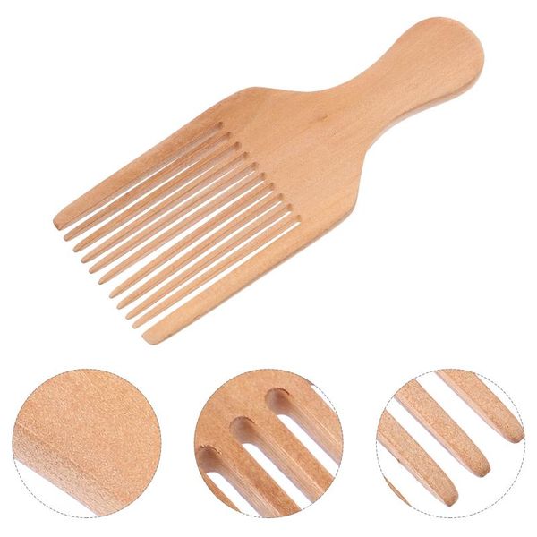 

hair brushes wide flat comb african american hairdressing detangle wig wood, Silver