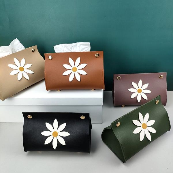 

tissue boxes & napkins car toilet pumping box pu leather living room office home furnishing creative cute paper towels case nordic