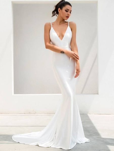 

love&lemonade ruched detail backless floor length slip dress she, Black;gray