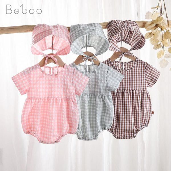 

summer baby boys bodysuit ins korea climbing jumpsuit for girls fashion cute cotton short sleeve clothing 0-24months infants rompers, Blue