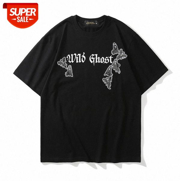 

american high street simple printing t-shirt loose creative letters lace embroidery short-sleeved tee men and women #ki1b, White;black