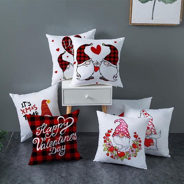 

interior decorations valentine's day faceless doll pillow case sofa throw cushion cover home decor car decorat
