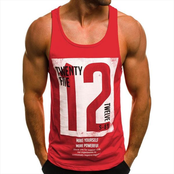 

mens sleeveless vests shirt sweat letter print round collar breathable tank bodybuilding workout singlet muscle shirts, White;black
