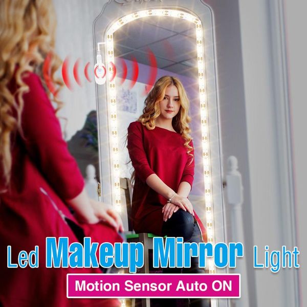 

vanity lights smart sensor led makeup light 3m 4m 5m flexible tape waterproof mirror 5v decor wall lamp dimmable diode