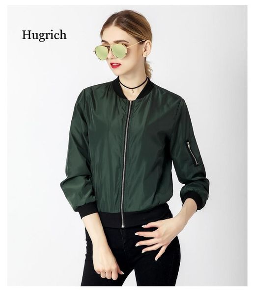 

fashion windbreaker jacket women summer coats long sleeve basic jackets bomber thin women's female outwear, Black;brown