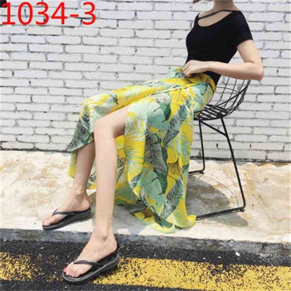 

skirts fdfklak 2020 women's spring summer skirts travel sunscreen floral chiffon print maxi skirt one-step beach long skirt women vf7h, Black