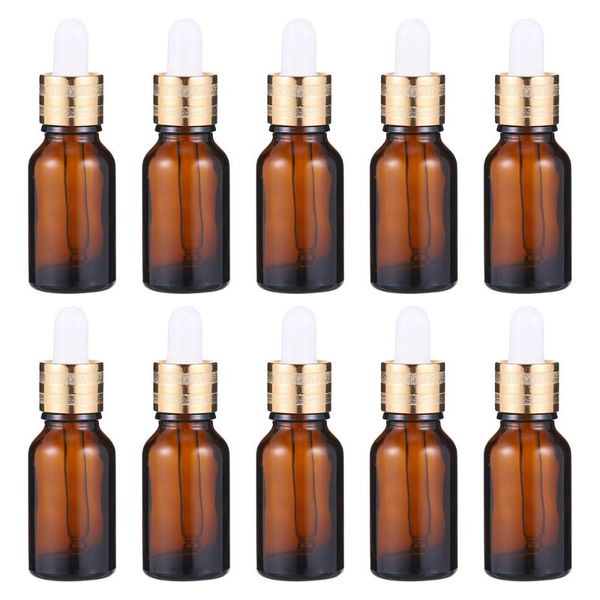

storage bottles & jars 10pcs dropper glass essence essential oil vial dispenser