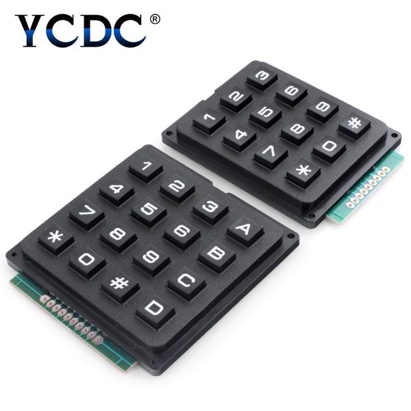 

3x4 4x4 keys switch control matrix array 12/16 keypad keyboard module 16-buttons board arduino program signal led modules