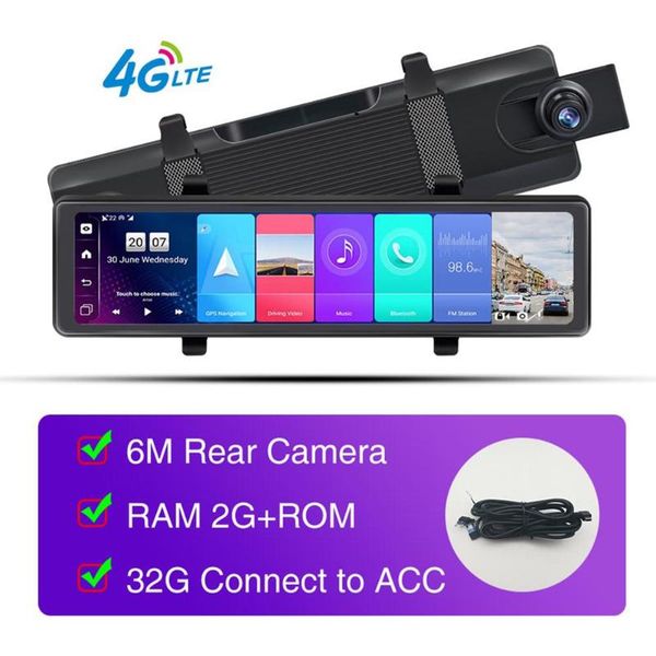 

camcorders led display for phisung 720p 4g android 8.1 2gb 32gb mirror dashcam fhd backup camera tf/mmc card microphone russian korean
