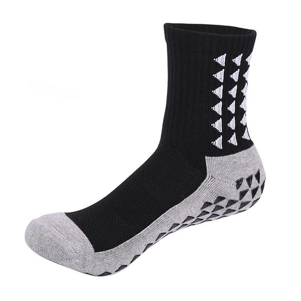 

men's socks anti slip male soccer sports running long stockings casual non-slip breathable ly, Black