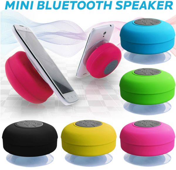 Mini alto-falante Bluetooth portátil sem fio à prova d'água alto-falantes viva-voz para chuveiros banheiro
