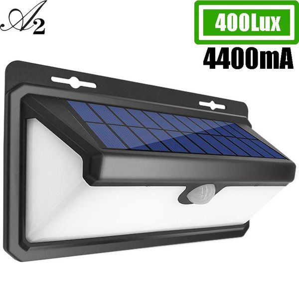 

solar lamps ing led night light outdoor garden lantern wall lamp pir sensor 400 lux big 4400 ma 3-side saving 12 hours waterproof