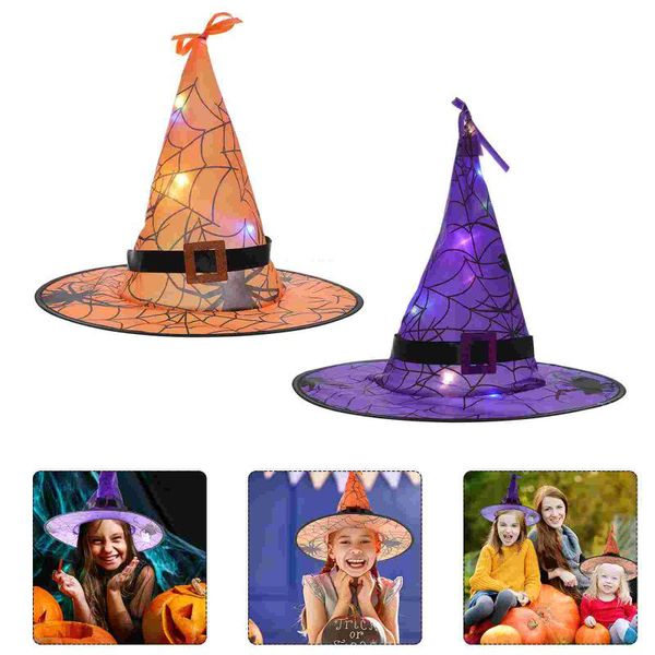 

party hats 2pcs luminous design witch hat costume carnival prop supplies