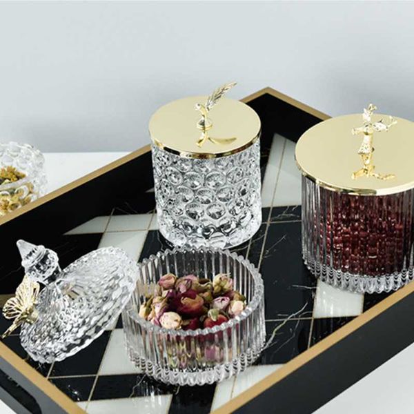 

storage bottles & jars retro glass candy with lid creative christmas food tea spice bottle cereal container kitchen can