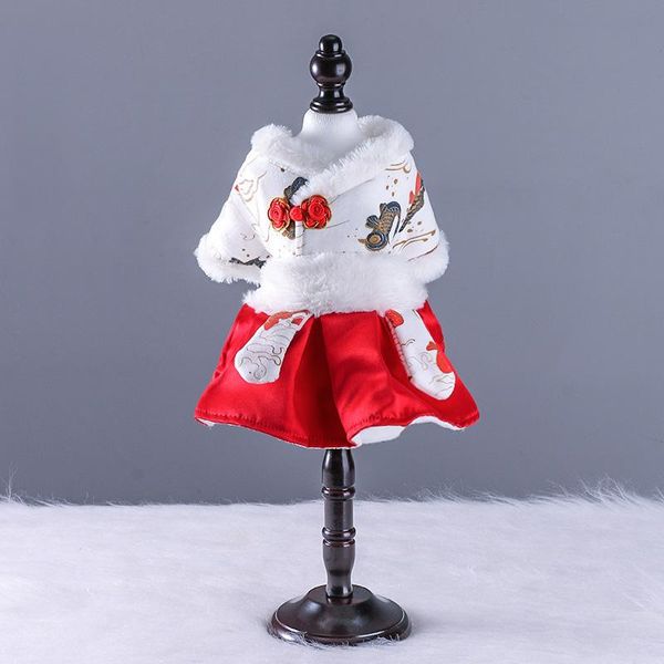 

pet tang suit luxury winter dog dress red coat jacket for puppy year yorkshire clothes cosplay costumes apparel