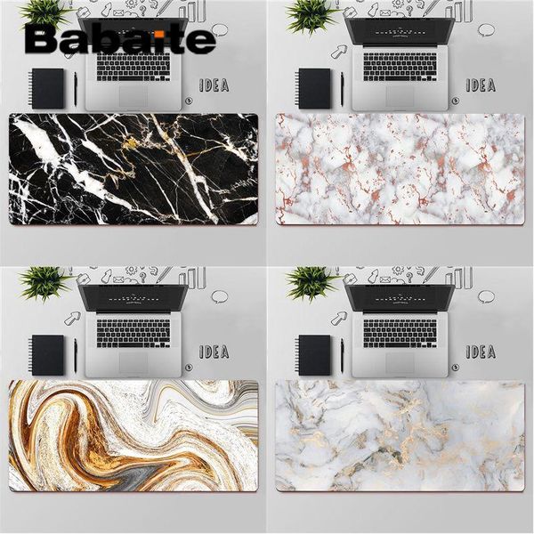 

mouse pads & wrist rests babaite gold marble rubber durable deskmousepad large pad keyboards mat