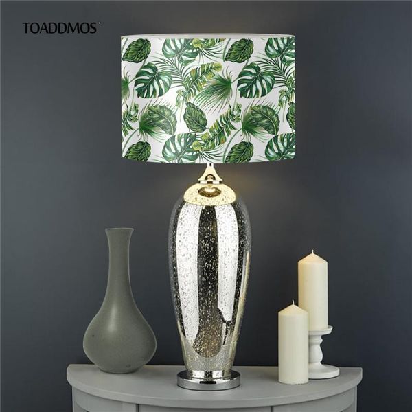 

lamp covers & shades tropical monstera green 3 size nordic style modern light shade for wall art home decor elastic stretch cloth
