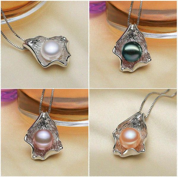 

9-10mm natural freshwater pearl silver pendant necklace necklaces