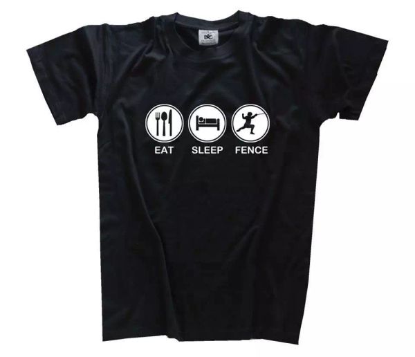 

eat sleep fence - lucha i camiseta s-xxxl, White;black