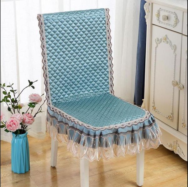 

chair covers european style dining cover with lace kitchen seat case slipcover cushion for banquet wedding party