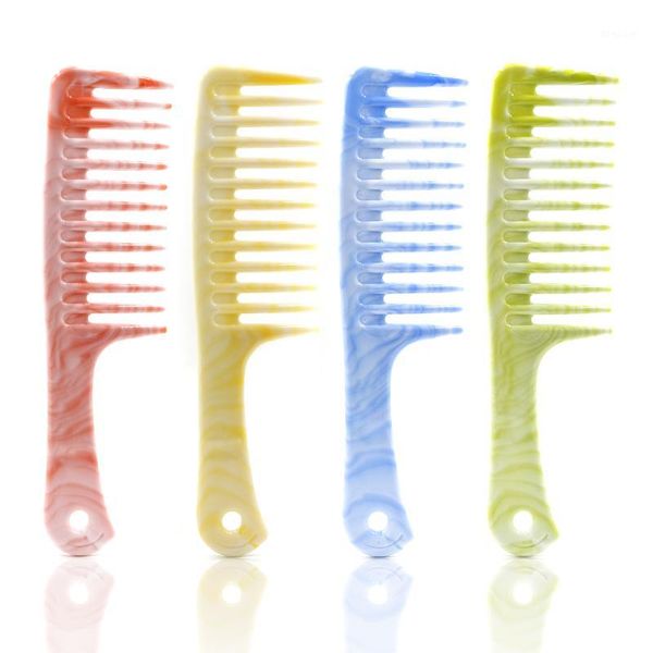 

professional wide tooth plastic hair comb for curly hair1, Silver