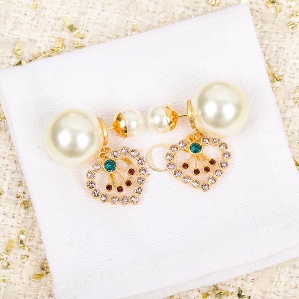 

special offer 2021 luxury designer jewelry / jiachao new letter pearl earrings for women, Silver