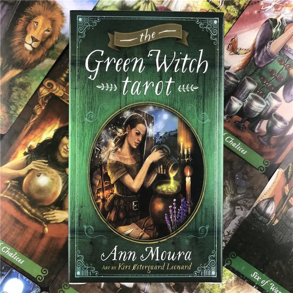 

the green witch tarot 78 deck with pdf guidebook english oracles cards games board game for families party divination