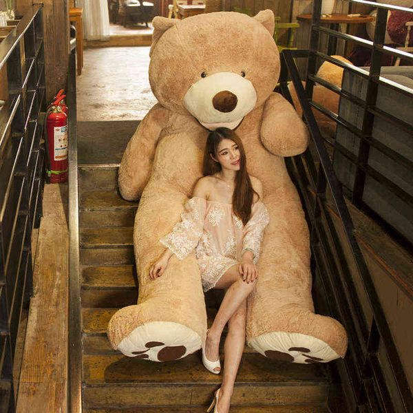 100cm-200cm Amerika Dev Teddy Bear Peluş Oyuncaklar Yumuşak Oyuncak Ayı Cilt Popüler Doğum Günü Sevgililer için Hediyeler Çocuk Oyuncak R231128