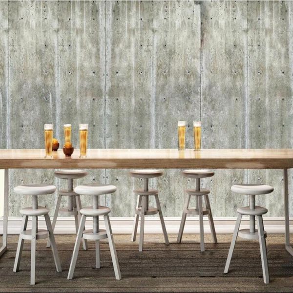 

wallpapers milofi custom 3d cement wall wood grain large tv background wallpaper mural