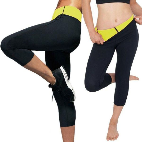 

women's pants & capris short slimming weight loss finness thermo sweat sauna neoprene body shapers sportwear, Black;white