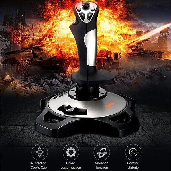 

game controllers & joysticks pxn-2113 flight simulator gamepad controller joystick for pc/desksimulation aircraft vibration accessories