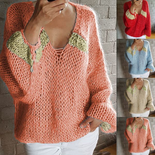 

2021 casual v-neck gold knitted long sleeved sweater women, White;black