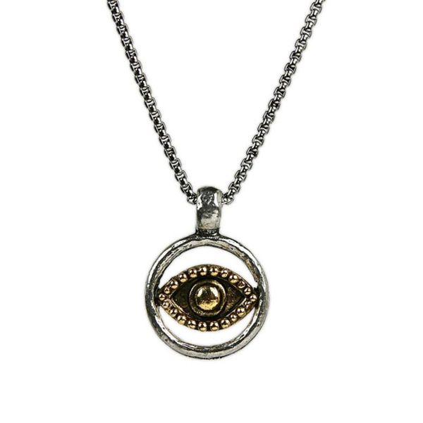 

chains 2021 fashion men women euramerican evil eye the greek cross sunken ship pendant necklace pirate coin choker, Silver